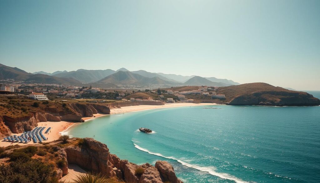 Beach destinations in Spain coastline